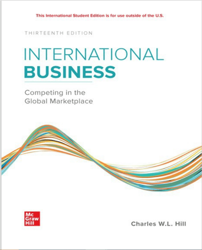 Cover of International Business 13th Edition by Charles W. L. Hill