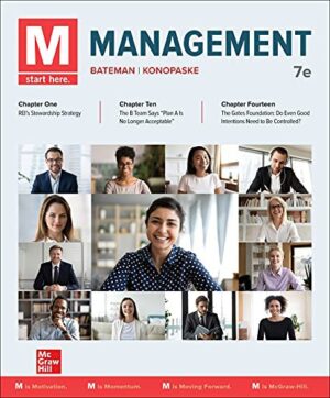 M: Management 7th Edition By Thomas Bateman, Robert Konopaske | eBook PDF |