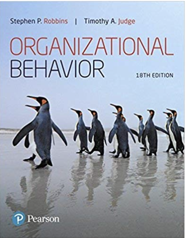 Cover of Organizational Behavior 18th Edition by Stephen Robbins & Timothy Judge