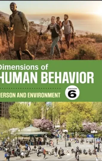 Cover of Dimensions of Human Behavior: Person and Environment (6th Edition) – ISBN 9781544339290, comprehensive social work textbook